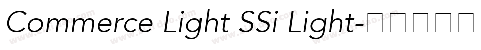 Commerce Light SSi Light字体转换
